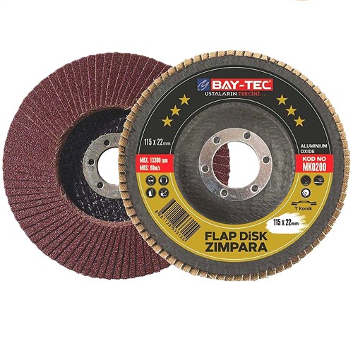 BAY-TEC FLAP DİSK ZIMPARA 100 KUM 115MM